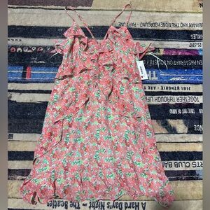 Lush Pink and Green Spaghetti Strap mini dress small